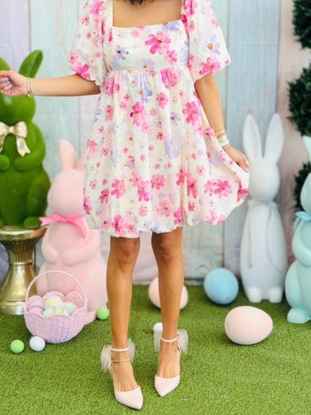 Floral Puff Sleeve Dress